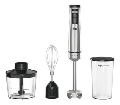 Mixer 3 Em 1 WAP WM1 Processador Portátil Inox com Batedor de Claras