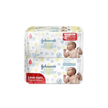 Johnson's Baby Lenços Umedecidos Recém Nascido, 192 Unidades