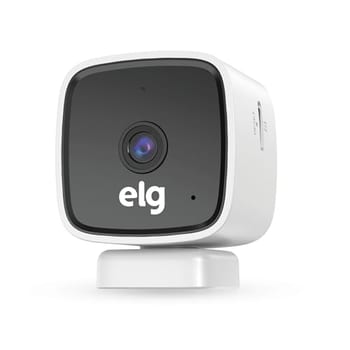 ELG, SHCI603, Câmera interna 1080P Full HD Inteligente Wi-Fi com Botão SOS, Áudio Bidirecional, Visão Noturna e Detecção de Movimentos, Branco