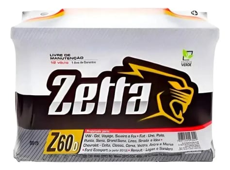 Bateria Automotiva Zetta Moura Z60d 60 Ah Direita Original