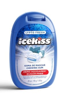 IceKiss Goma de Mascar Zero Açúcares, Recheio Líquido, 40g (LYPTO FRESH)