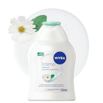 NIVEA Sabonete Líquido Íntimo 250ml – Limpeza Suave, pH Neutro, Óleo de Jojoba, Cuidado Delicado para uso diário