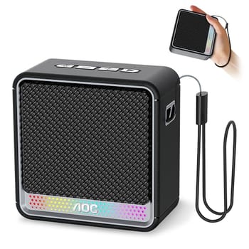 AOC ACS2311 Caixa de Som Portátil, Caixa de Som Bluetooth, à Prova d'Água IPX5, 12 Horas de Reprodução,Som Limpo e Potente, Emparelhamento Estéreo Sem
