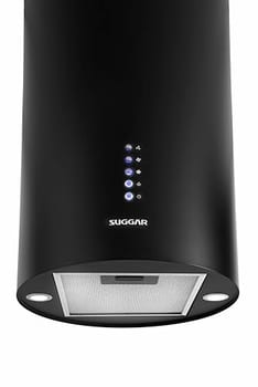 SUGGAR COIFA ILHA REDONDA QUARTZO 35 CM PRETA 220V TP3522PT