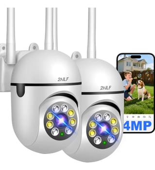 2 Un Câmera de Segurança WiFi 4MP Ultra HD Câmera de Vigilância com Alarme Foco 360° Visão Noturna em Cores