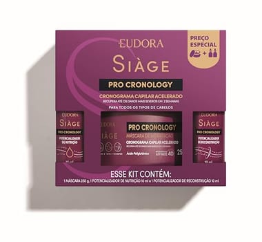 EUDORA SIÀGE KIT MÁSCARA + 2 POTENCIALIZADORES PRO CRONOLOGY
