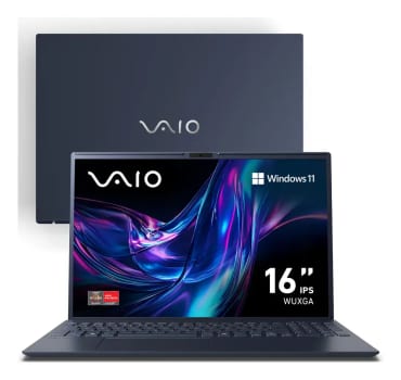 Notebook VAIO FE16 AMD Ryzen 7 com 16GB de RAM e 512GB SSD, Tela 16" WUXGA Antirreflexo