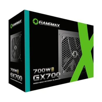Fonte Gamemax GX700, 700W, 80 Plus Gold, PFC Ativo, Preto