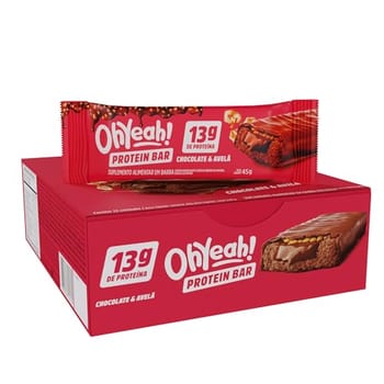 3VS Nutrition Barra de Proteína 45g Oh Yeah - Snack Proteíco - Pré e Pós-Treino - Display com 12 Unidades (Chocolate & Avelã)