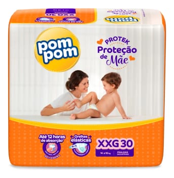 Fraldas Pom Pom Protek XGG x 30 unidades
