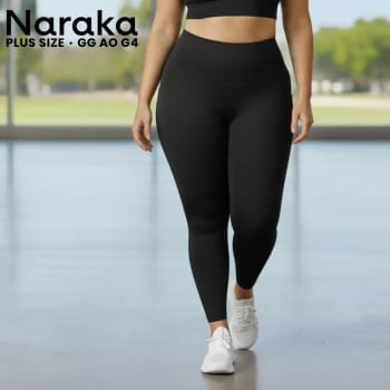 Calça Legging Plus Size Feminina Zero Transparência Cós Alto