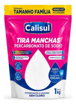 Percarbonato De Sódio 100% Tira Manchas Calisul - Roupas Brancas E Coloridas 1kg