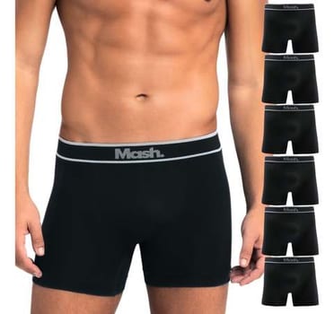 Kit 6 Cuecas Boxer Mash Poliamida Toque Gelado Sem Costura