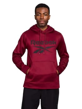 Reebok Moletom de lã com capuz, Cabernet, GG