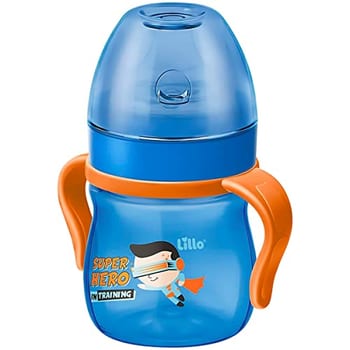 Lillo Caneca Aprendizado C/ Alça Evolution Bebedor SIL 150 ml - Menino, Lillo, Azul/Laranja