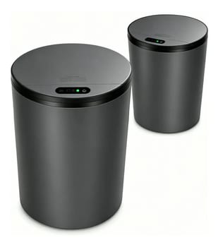 Lixeira Inteligente 16 Litros Com Sensor Automático Para Banheiro e Cozinha Cinza
