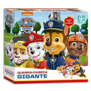 Quebra Cabeça Gigante Patrulha Canina, Nig Brinquedos, Multicor