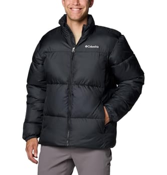 Columbia Jaqueta masculina Puffect III, preta, grande, Preto, G