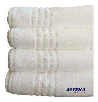 Kit 4 Toalhas de Banho Teka Toronto Grande Branca com Alta Absorção
