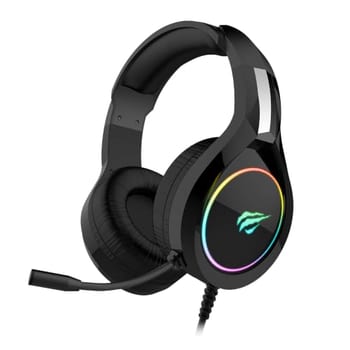Havit Headphone Fone de Ouvido H2232d, Gamer, Iluminação RGB, com Microfone, Falante de 50mm, Conector 3.5mm, HAVIT, HV-H2232d, Cabo USB para