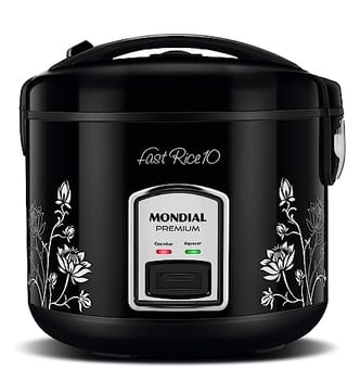 MONDIAL Panela Elétrica de Arroz, Preto, 700W, 110V - PE-44-10X