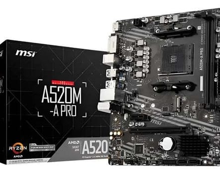 Placa-mãe Msi A520m-a Pro Am4 Matx Ddr4 Hdmi Dvi M.2