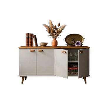 Buffet Balcão Armário Cozinha Estilo Vintage P/ Microondas