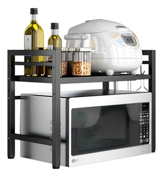 Rack Metálico Multiuso Decoteam Ajustável Para Microondas Cor Preto