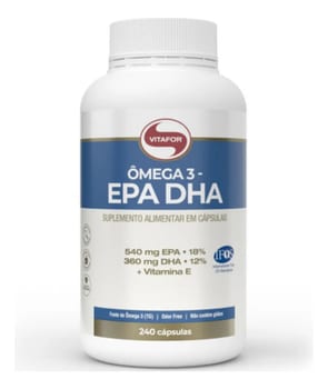Ômega 3 Epa Dha 240 Cápsulas Vitafor Sem Sabor