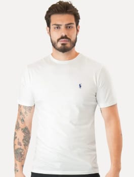 Camiseta Ralph Lauren Custom Fit Branca