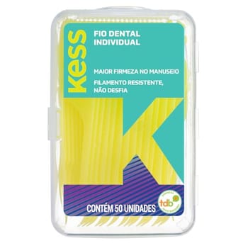 Kess, Fio Dental Individual, sem sabor, 50 unidades