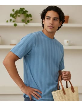 Camiseta Masculina Texturizada Manga Curta Resort Opus