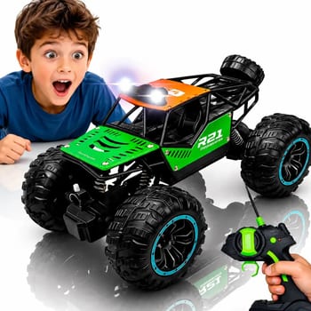 Carrinho Controle Remoto Grande 4x4 Brinquedo Recarregavel Colorido Super Off-road
