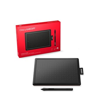 Mesa Digitalizadora One By Wacom CTL472, Pequena, Pen LP-190K, Preto e Vermelho