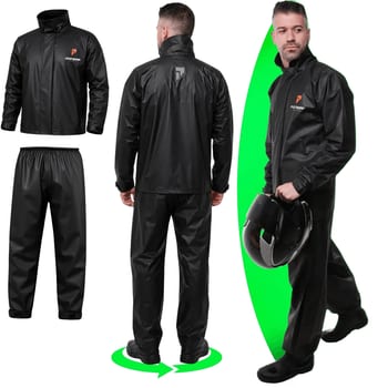 Capa De Chuva Moto Pioneira Impermeável Pvc Motoqueiro Frio