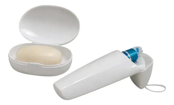 Kit Porta Escova Dental E Saboneteira Viagem Trabalho