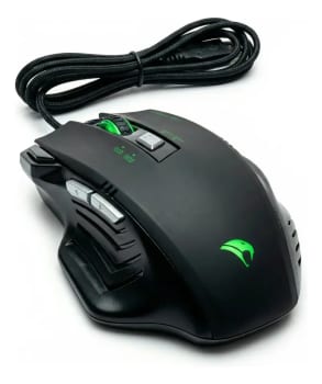 Mouse Gamer Viper Pro Python 3600 Dpi Preto Usb Com 7 Botões Para Destros
