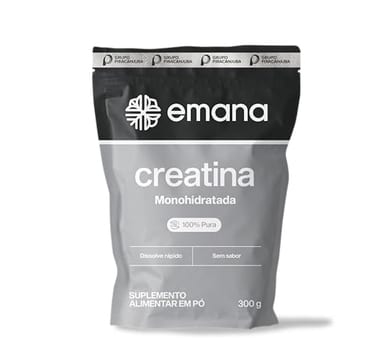 Emana Creatina Monohidratada 100% Pura Sem Sabor Micronizada - 300g