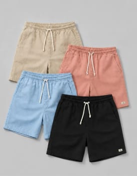 Kit 4 Short Linho Mauricinho Masculino Bermuda Esporte Fino