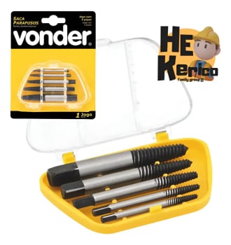 Kit Chave Extrator Saca Parafuso Espanado Quebrado Ferrament