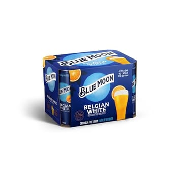 Blue Moon Cerveja Belgian White Ale Lata 350ML 12 Unidades