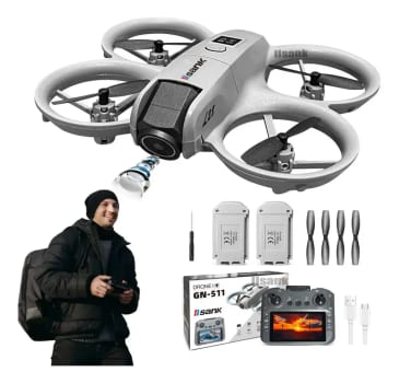 Drone Profissional L28s Pro Max Battery Motor Brushless Câmera Hd Para Fotografia Aérea, Voltar Auto + Siga-me Com 2 1800mah Baterias Controle Com