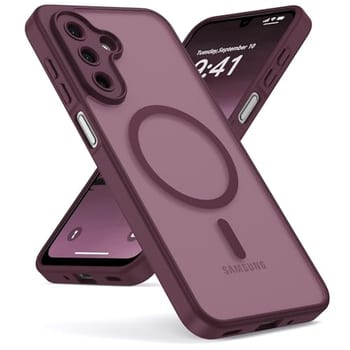 Capa de celular magnética para Samsung Galaxy A57 5G, compatível com MagSafe, proteção contra quedas de grau militar, capa fosca translúcida com