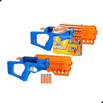 Nerf N Series Topbreaker, Lançador em plástico azul e laranja com 4 dardos