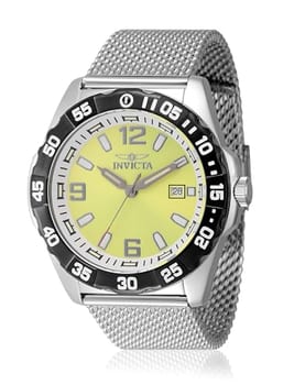 INVICTA Coalition Forces Masculino 45 mm Aço Inoxidável Preto + Mostrador Branco Aço Quartzo VJ42, Aço, ouro, Large, Clássico