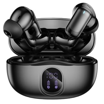 Fones de Ouvido Bluetooth Sem Fio 60 Horas de Reprodução Fones de Ouvido Esportivos IPX5 À Prova D'Água Fones de Ouvido de Graves Profundos para iOS
