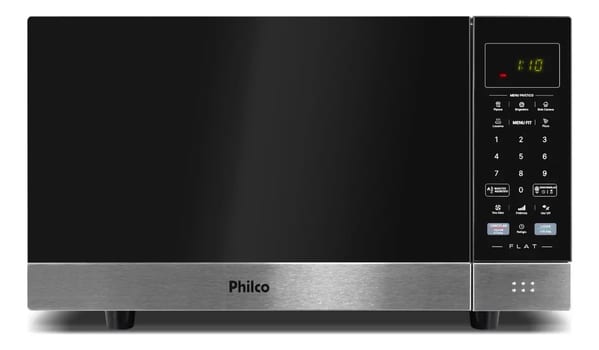 Micro-Ondas PMO30F Flat 28L Preto Espelhado Philco 220V