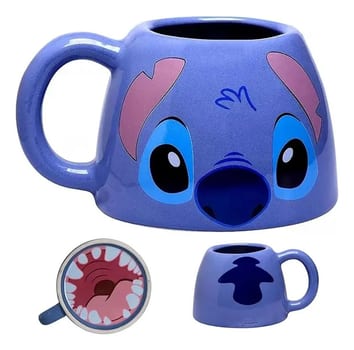 Caneca Stitch Boquinha | Lilo & Stitch | Disney Cor Azul