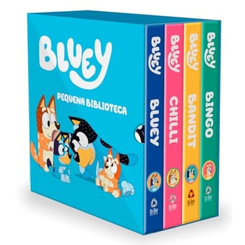 Bluey Pequena Biblioteca da Bluey - Box com 4 livrinhos