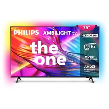 PHILIPS, Smart TV, Ambilight THE ONE 75" 4K 144 Hz, Titan OS, 75PUG8929/78, P5, DTS Play-Fi, Freesync, Dolby Vision e Atmos, 50 WRMS 2.1